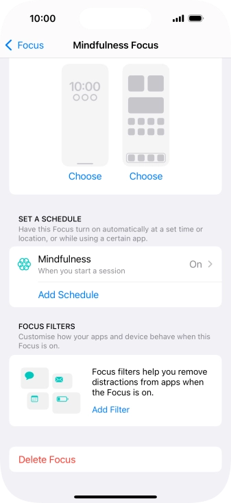 Press the required setting below Press the required setting below