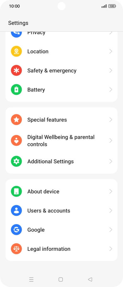 Press About device. Press About device.