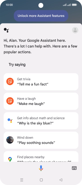 Press the profile icon.