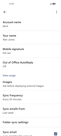 Press Account name and key in the required name.