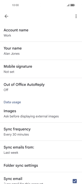 Press Account name and key in the required name.