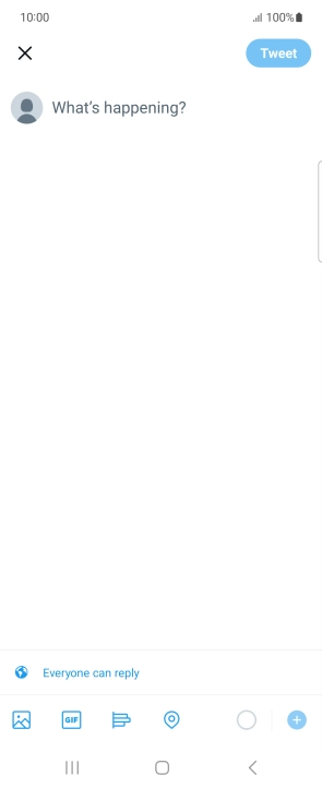 Press the text input field.