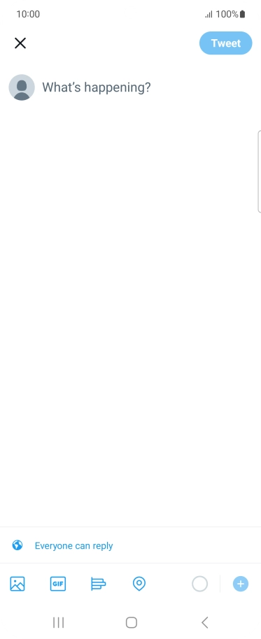 Press the text input field.