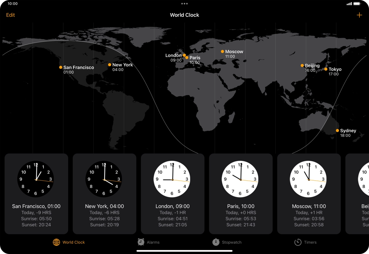 Slide your finger downwards starting from the top right side of the screen.