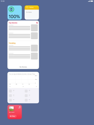 Press and hold the required widget until a pop-up menu is displayed. Press and hold the required widget until a pop-up menu is displayed.