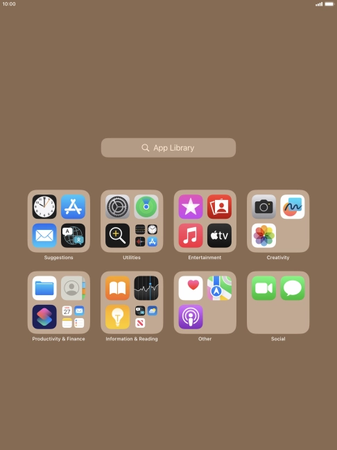 Press the required app.