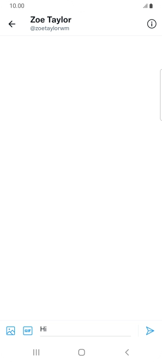 Write the required message and press the send icon. Write the required message and press the send icon.