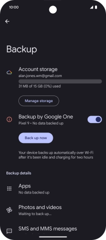 Press the indicator next to 