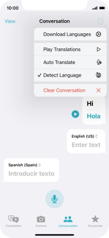 Press Clear Conversation.