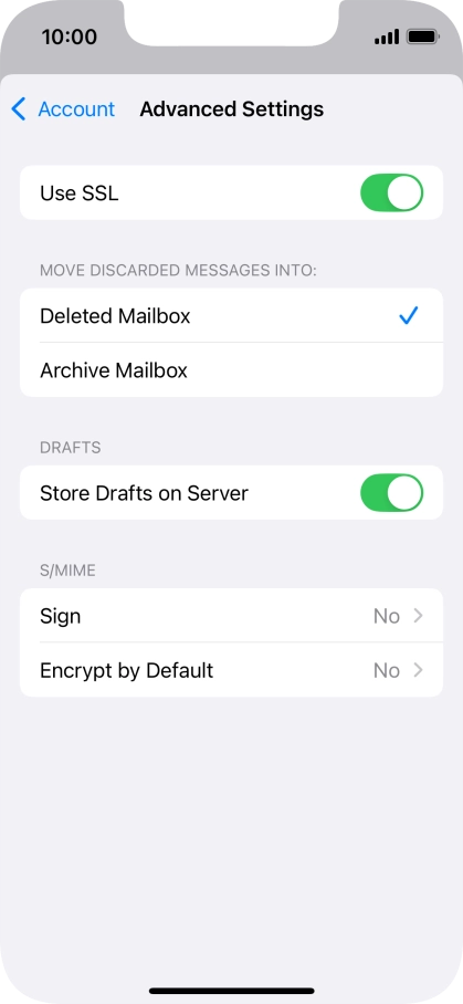 Press the indicator next to 