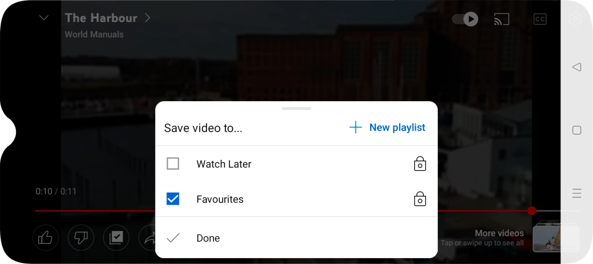 Press the required playlist.
