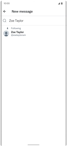 Key in the first letters of the recipient's name and press the required contact.