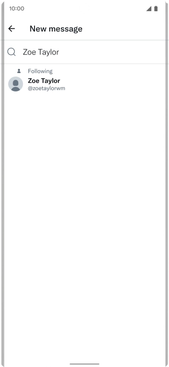 Key in the first letters of the recipient's name and press the required contact.