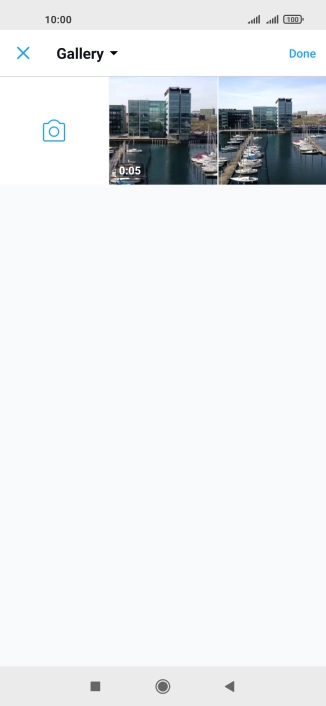 Press the required picture or video clip.