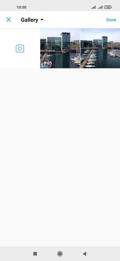 Press the required picture or video clip.