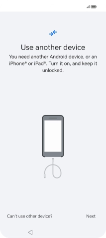 Press Can't use other device?.