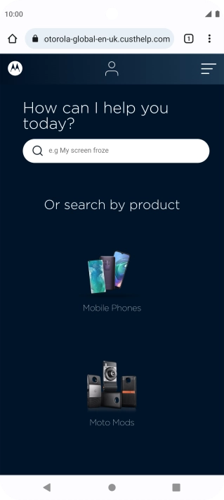 Press the address bar.