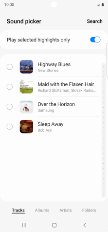Press the required ring tones to hear them.