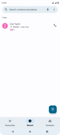 Press and hold the required contact.