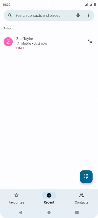 Press and hold the required contact.