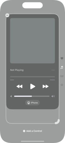 Press the remove icon on the required Control Centre page to remove it from Control Centre.