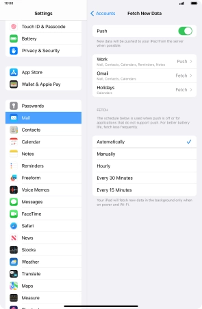 Press the indicator next to 