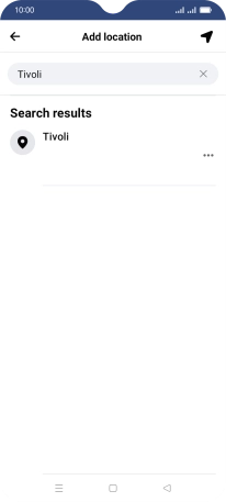 Press the required location.