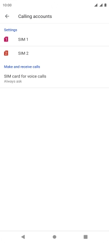 Press the required SIM.