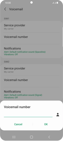 Key in +447836121121 and press OK.