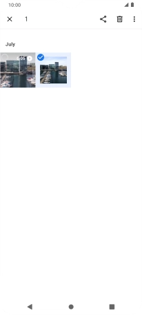 Press the required pictures or video clips.