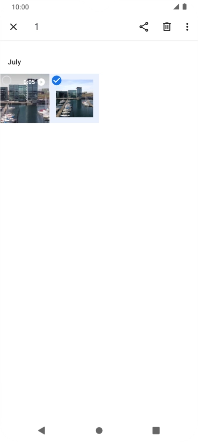 Press the required pictures or video clips.