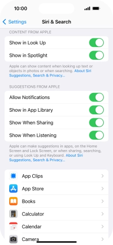 Press the required app.