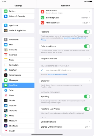 Press Blocked Contacts.
