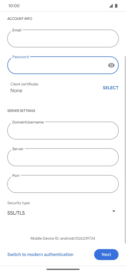 To turn on the function, press SELECT and follow the instructions on the screen to install the required certificate.
