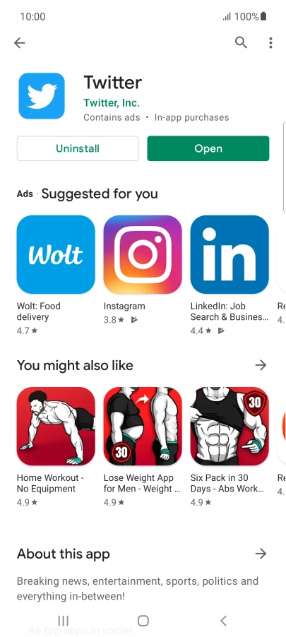 Press the Home key to return to the home screen.
