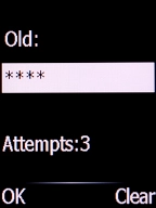Key in your current PIN and press the Left selection key.