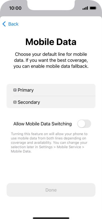 Press the required price plan.
