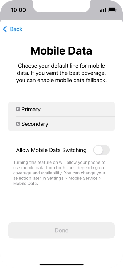 Press the required price plan.