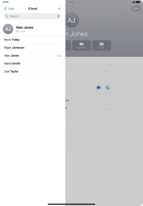 Press the new contact icon.