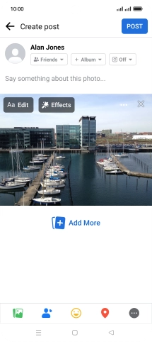 Press the text input field and key in the required text.