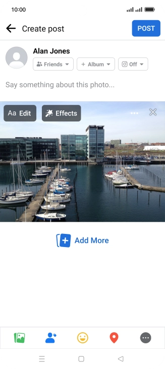 Press the text input field and key in the required text.