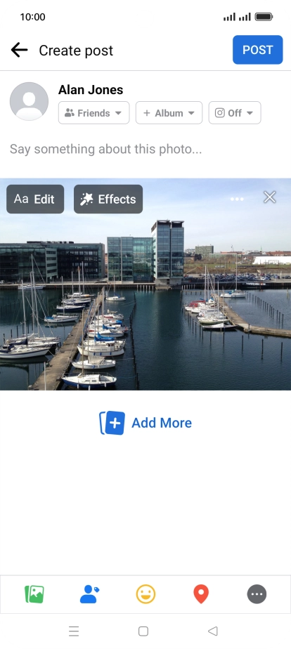 Press the text input field and key in the required text.