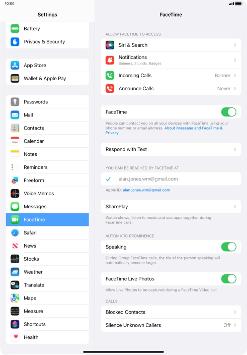 Press the indicator next to 