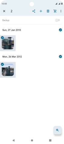 Press the share icon.