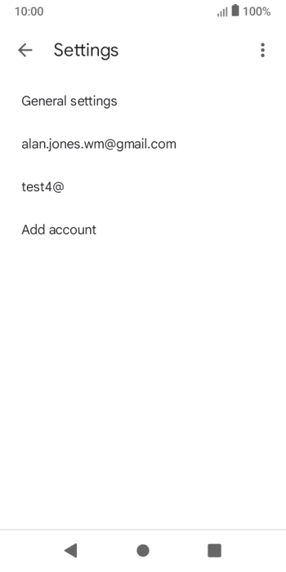 Press the required email account.