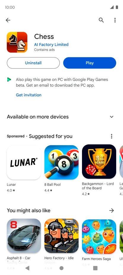 Press the Home key to return to the home screen.