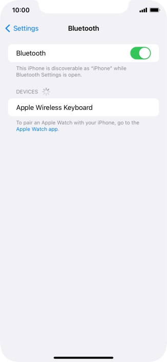 Press the required Bluetooth device and follow the instructions on the screen to pair the device with your phone.