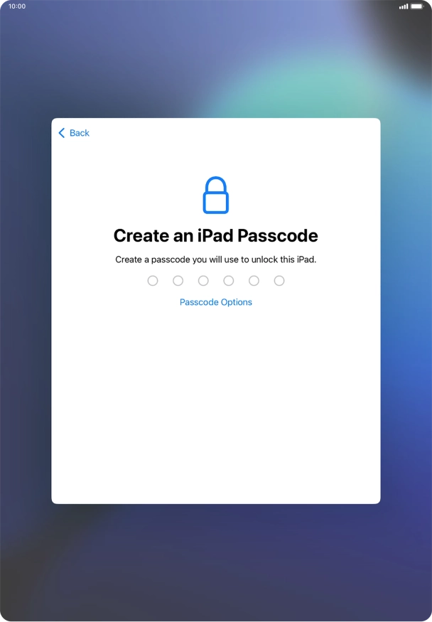 Press Passcode Options.