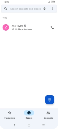 Press and hold the required number.