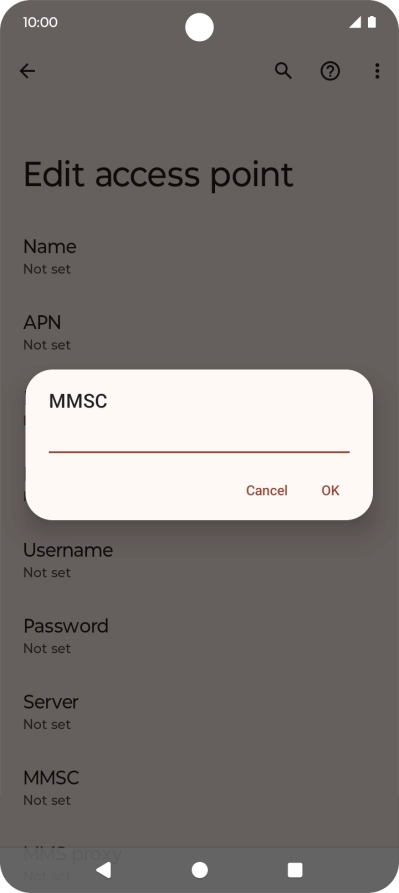 Key in http://mms.vodafone.co.uk/servlets/mms and press OK.